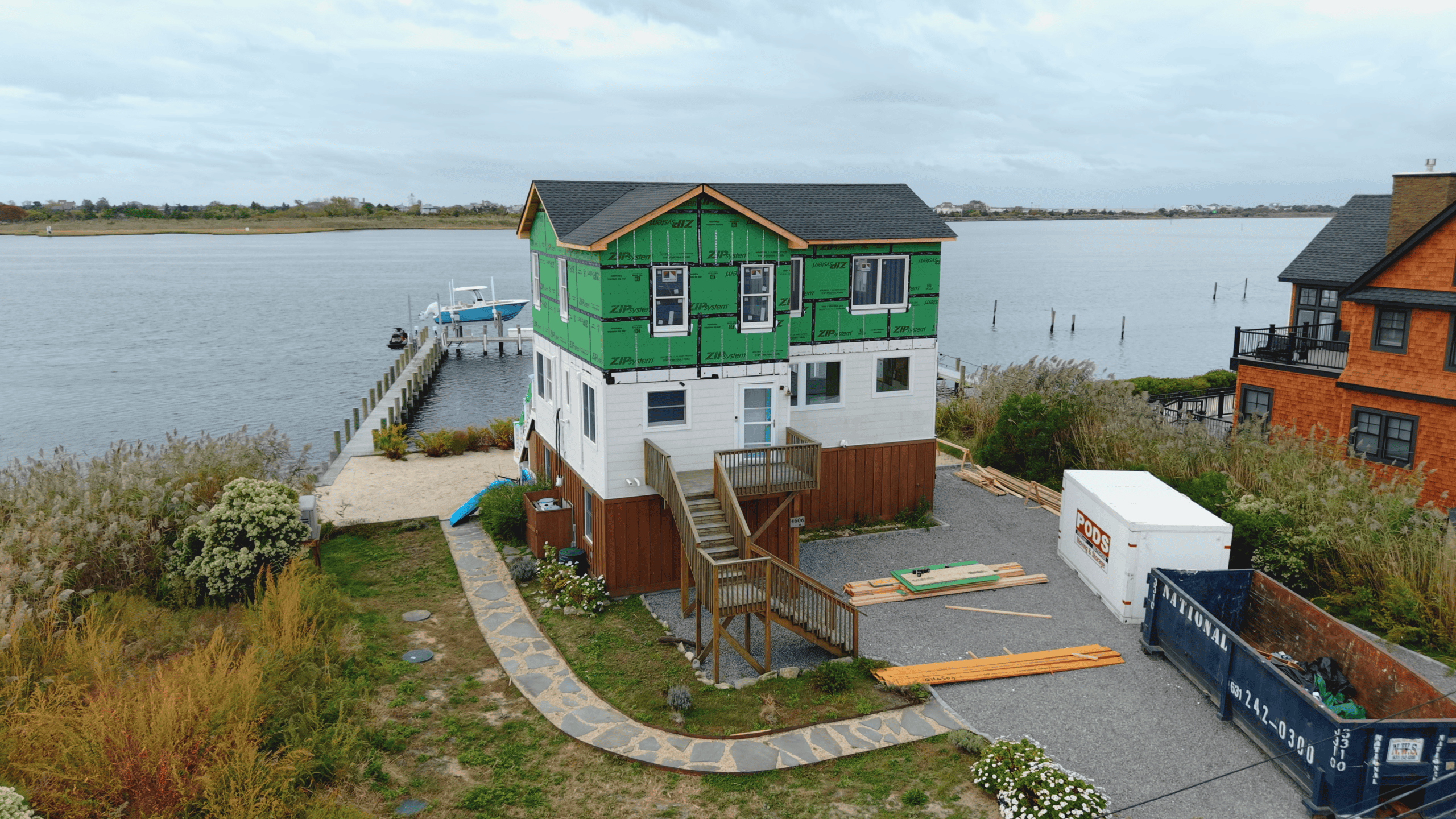 Dormer framing progress photo in Nassau County, Long Island